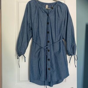 J. Crew Chambray Shirt Dress - Size Medium